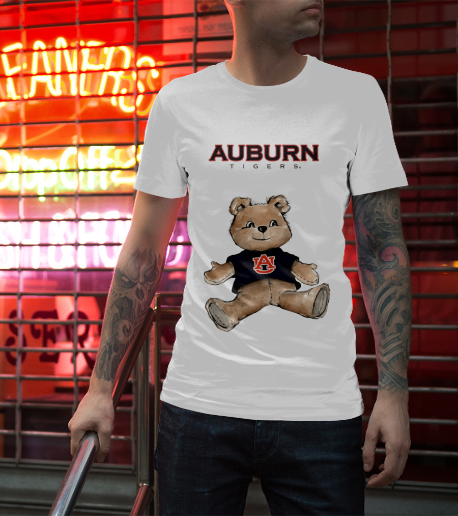 Auburn Tigers Teddy Bear AU Classic Cartoon T-Shirt