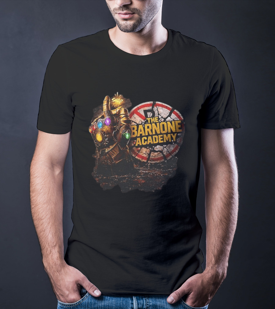 Thanos Snap Infinity Gauntlet Barnone Academy Avengers Marvel T-Shirt