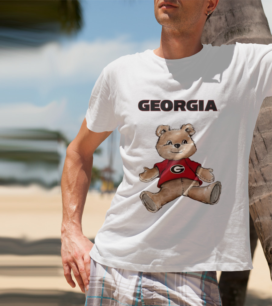 Georgia Bulldogs Teddy Bear With G Logo Classic Cartoon T-Shirt