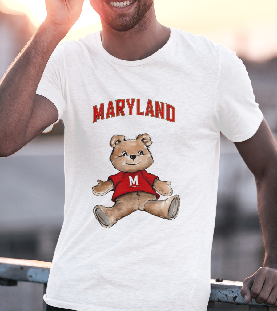 Maryland Terrapins Teddy Bear Cartoon M Sweater T-Shirt