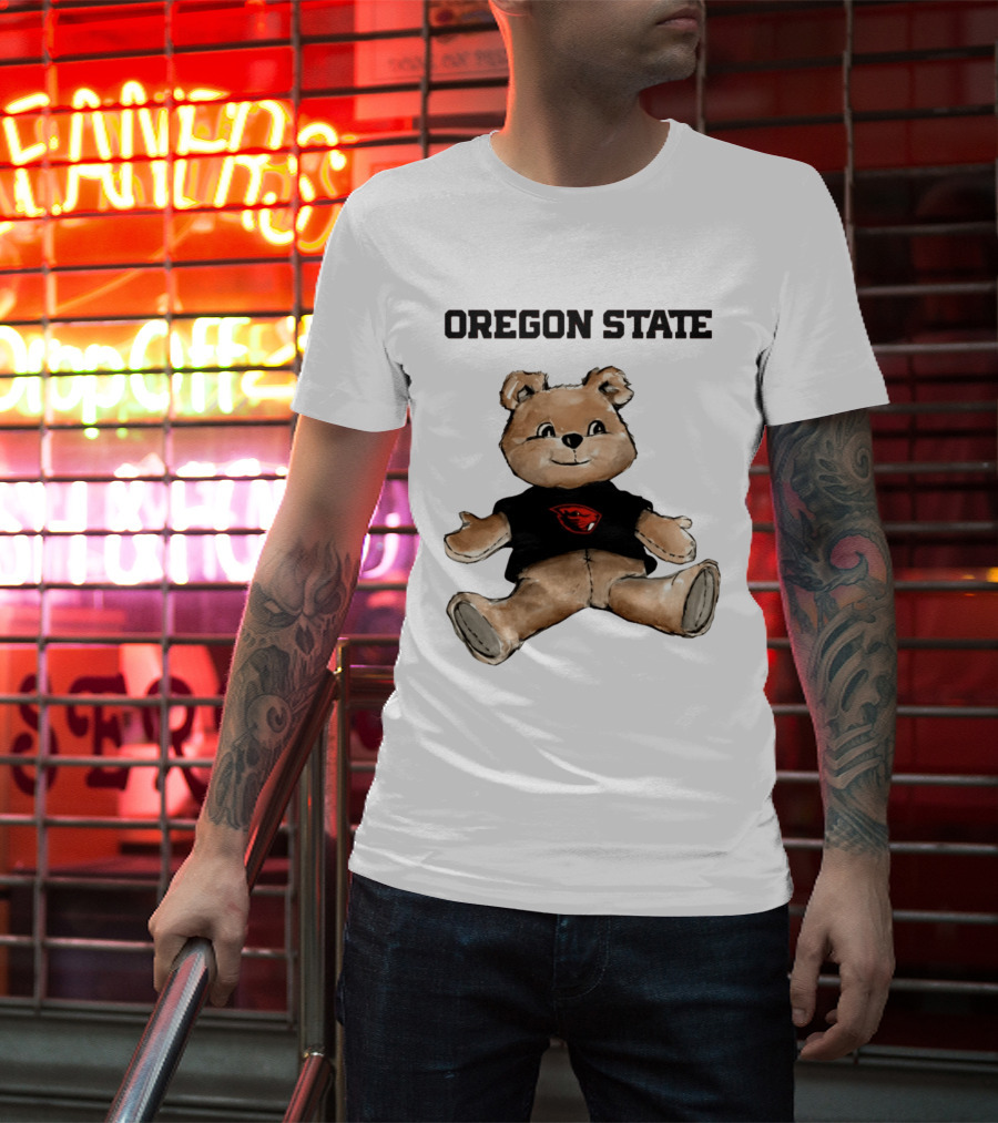 Oregon State Beavers Teddy Bear With Team T-Shirt