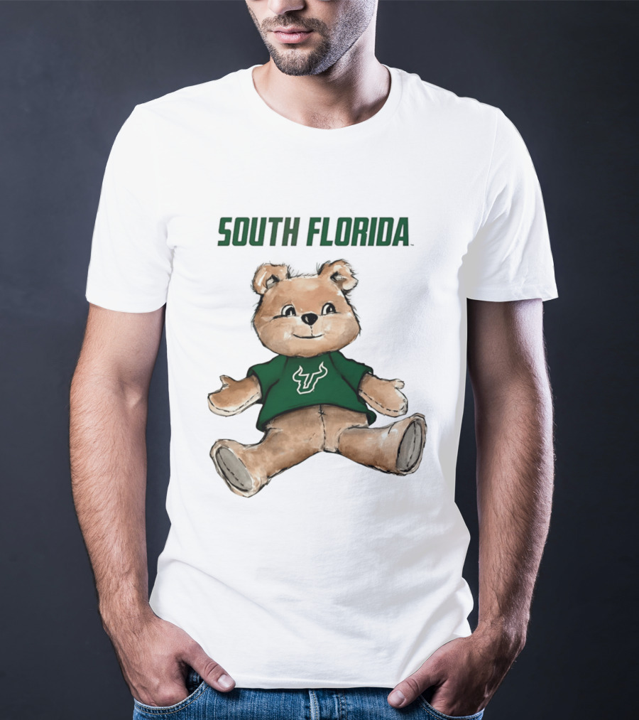 South Florida Bulls Teddy Bear Cartoon T-Shirt