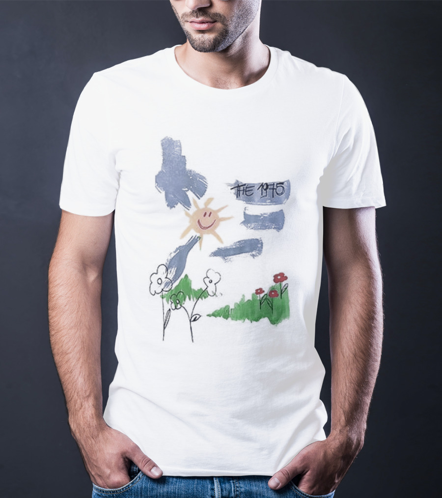 The 1975 Doodle Happy Sun And Flowers T-Shirt