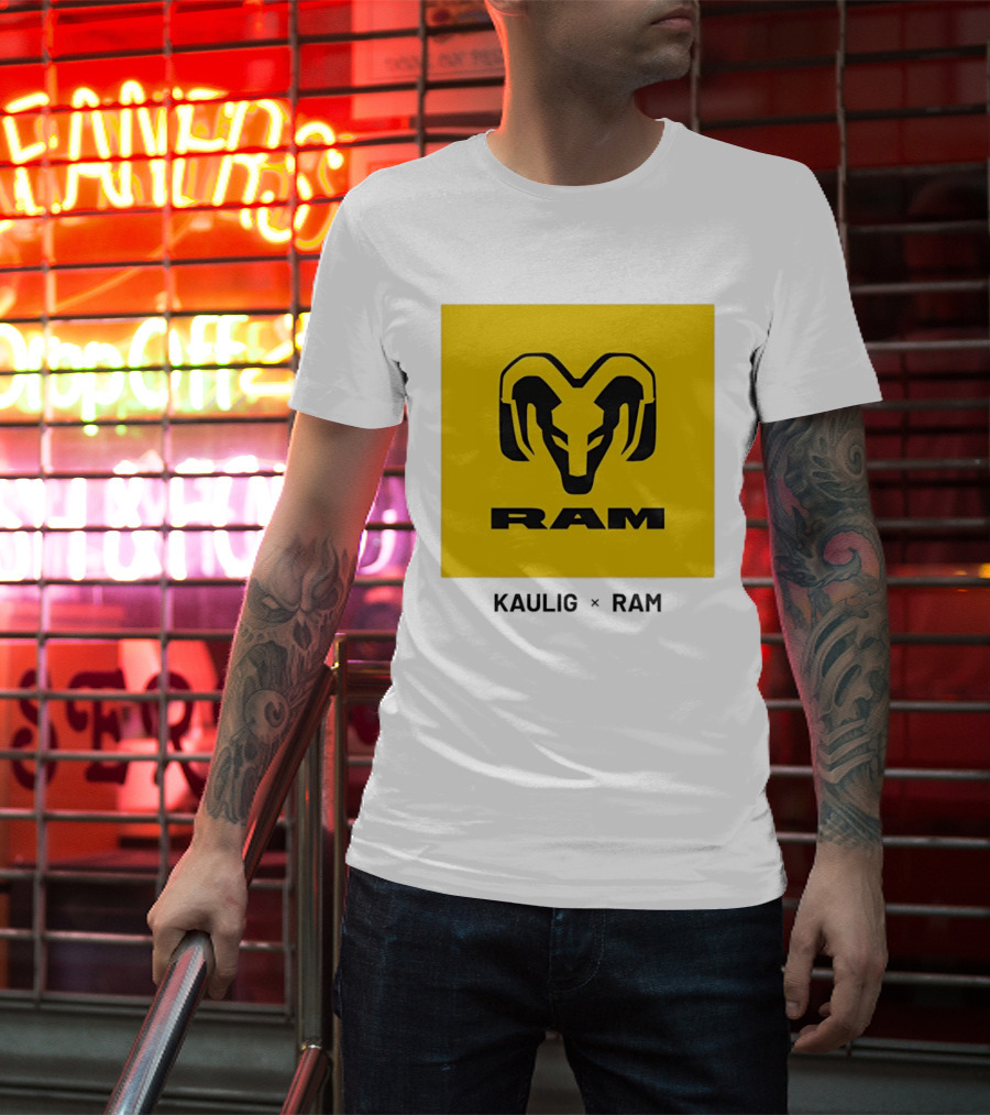 KAULIG X RAM Bold Yellow Icon Collaboration T-Shirt