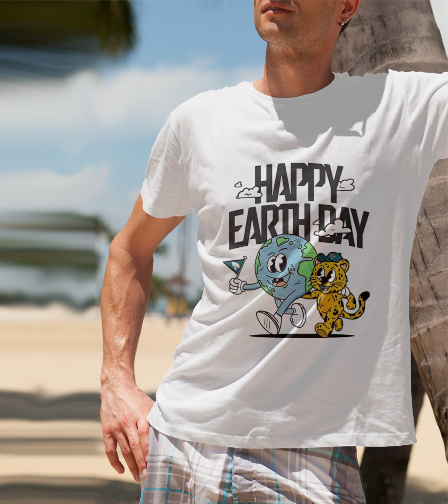Jacksonville Jaguars Happy Earth Day Celebration With Earth And Jaguar T-Shirt