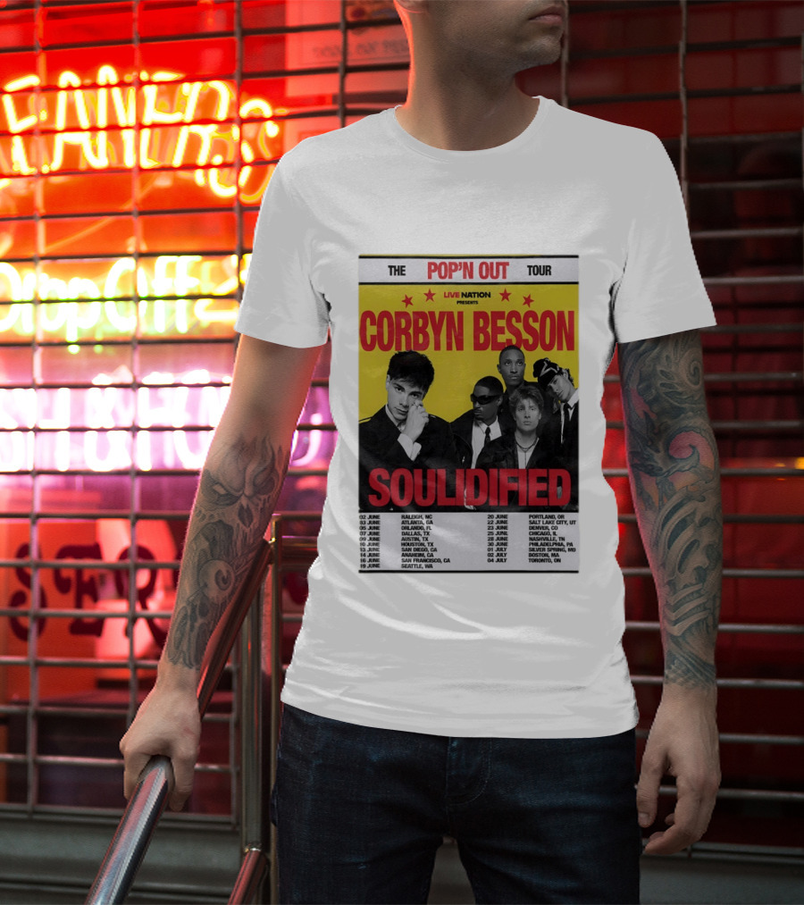 Live Nation Presents Corbyn Besson The Pop'n Out Tour 2026 Soulidified T-Shirt