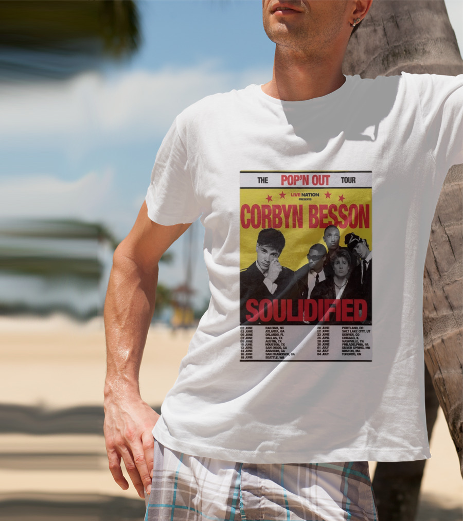 Live Nation Presents Corbyn Besson The Pop'n Out Tour 2026 Soulidified T-Shirt
