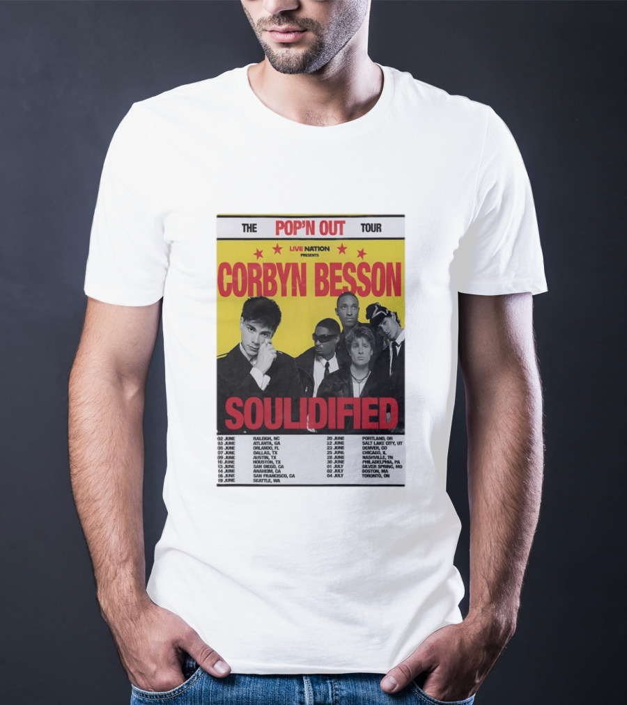 Live Nation Presents Corbyn Besson The Pop'n Out Tour 2026 Soulidified T-Shirt