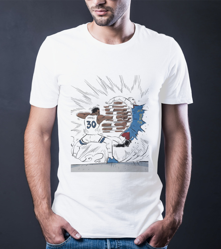 Randle Timberwolves Vs Jokic Nuggets Comic Style Slam Dunk Action T-Shirt