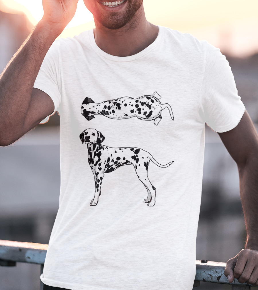 Dalmatian Dog Illustrations Standing And Lying T-Shirt
