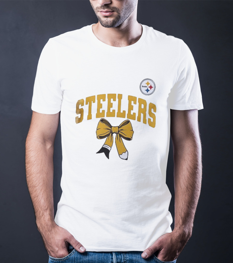 Pittsburgh Steelers Retired Teacher Love Bow T-Shirt