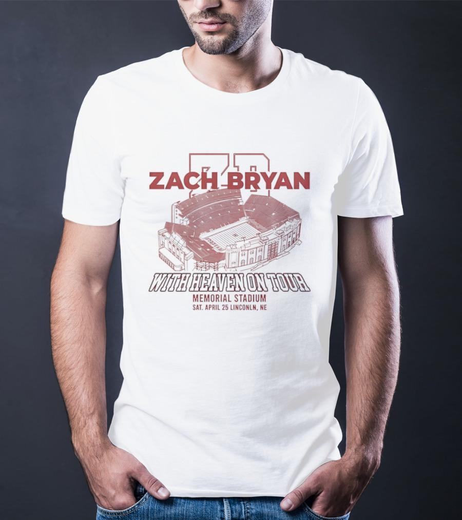 Zach Bryan With Heaven On Tour Memorial Stadium Lincoln Nebraska 2026 T-Shirt
