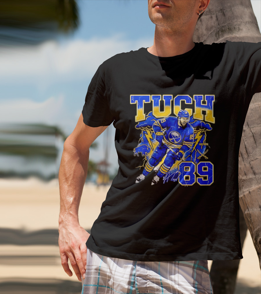 Alex Tuch 89 Buffalo Sabres NHL Lightning 2026 Ice Hockey Player T-Shirt