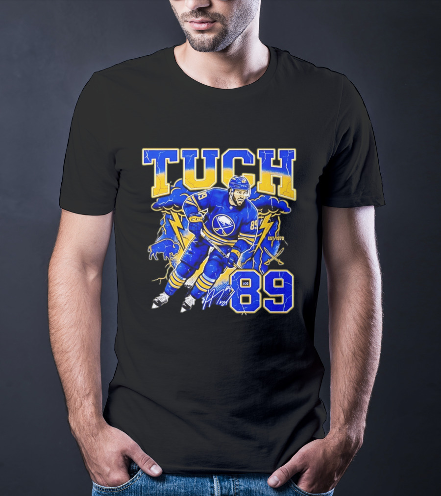 Alex Tuch 89 Buffalo Sabres NHL Lightning 2026 Ice Hockey Player T-Shirt