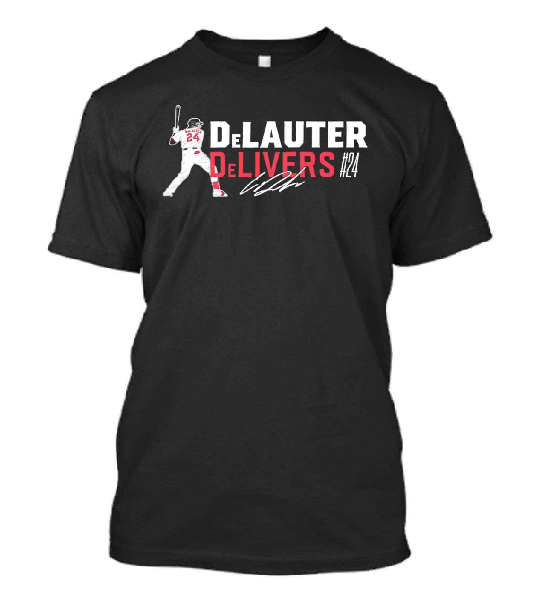 DeLauter Delivers 24 Cleveland Guardians Swing T-Shirt
