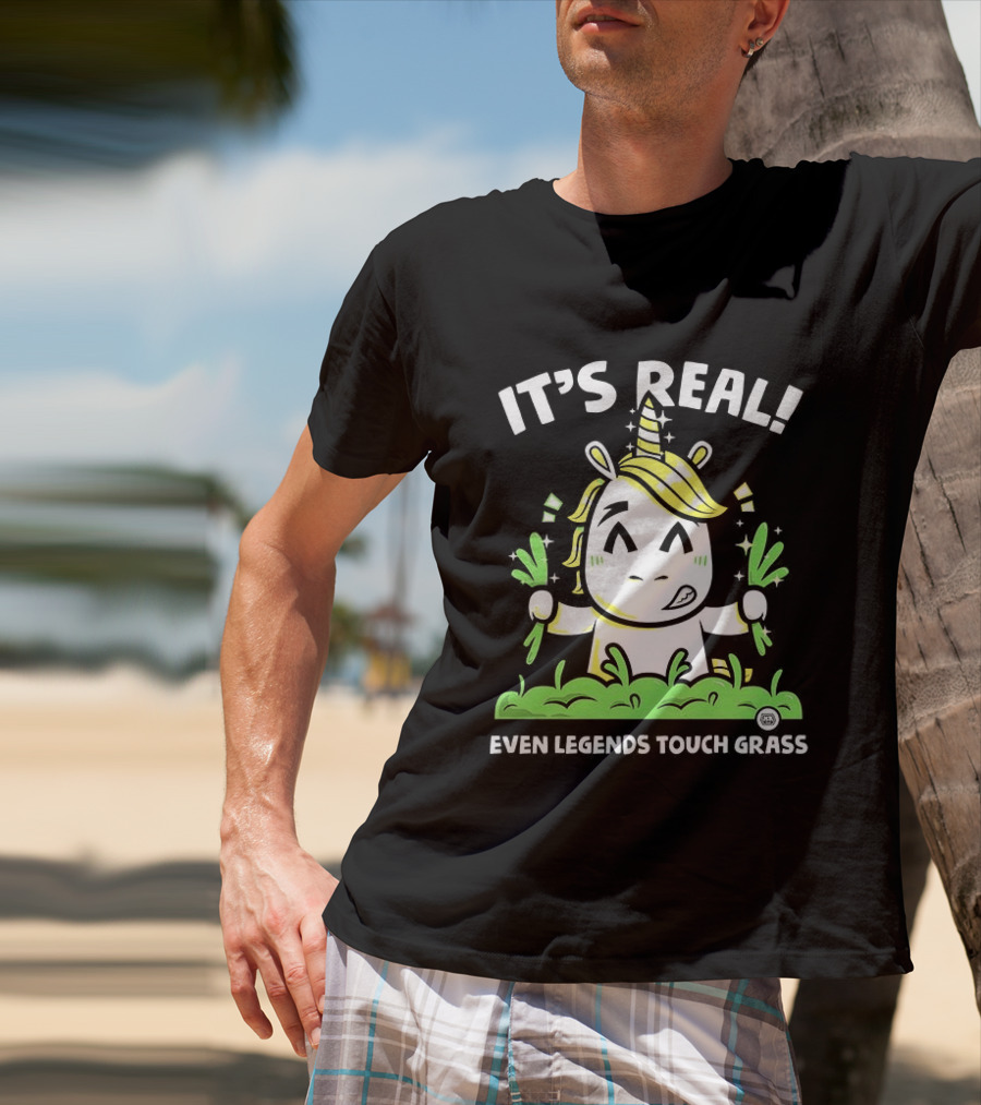It's Real Even Legends Touch Grass Unicorn T-Shirt