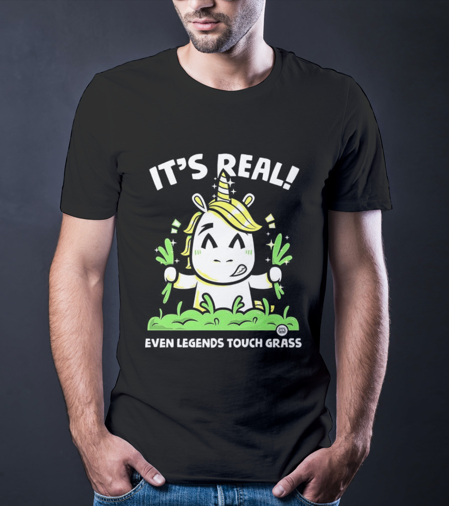 It's Real Even Legends Touch Grass Unicorn T-Shirt