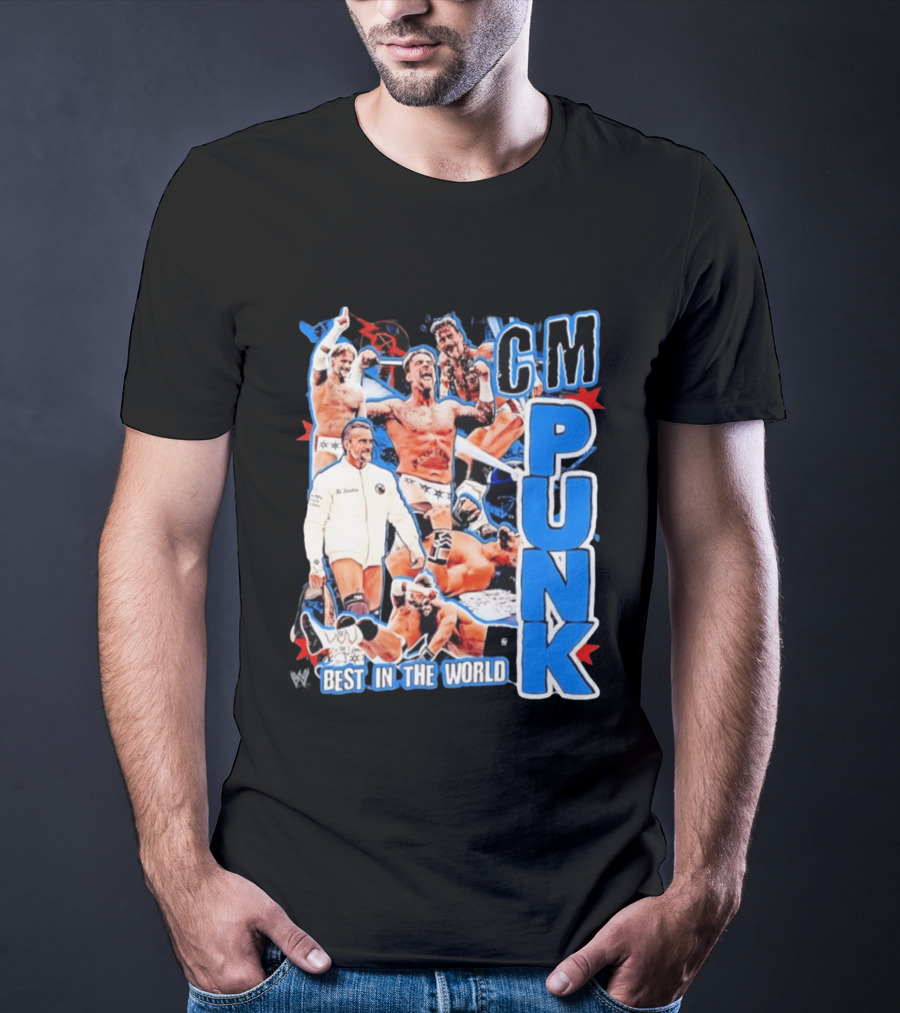 CM Punk Best In The World Pro Wrestling Collage CM Punk T-Shirt