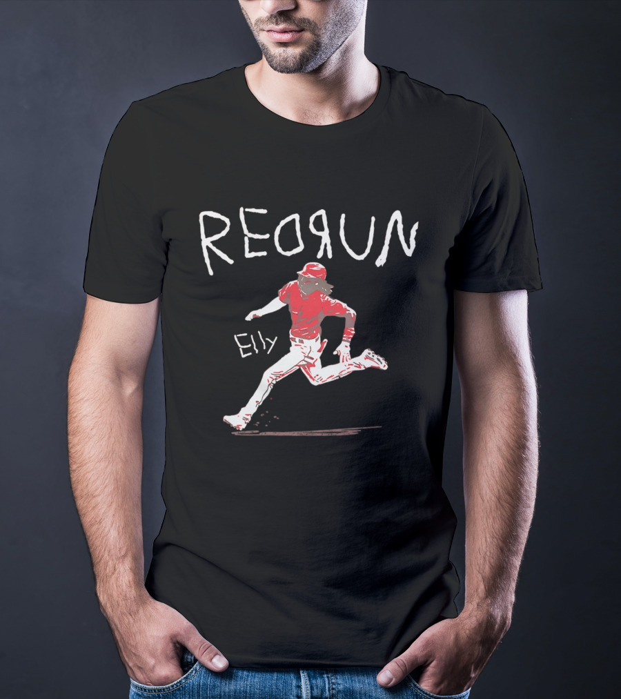 Redrun Elly De La Cruz Cincinnati Reds Baseball Action T-Shirt