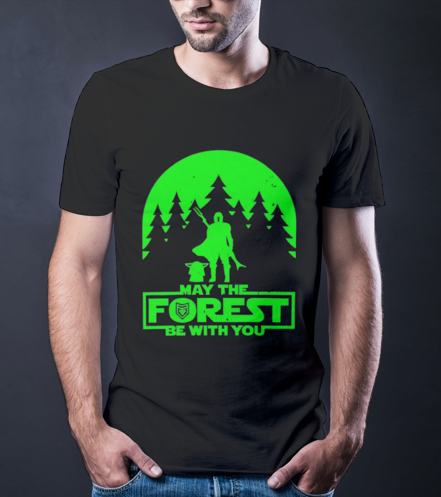 May The Forest Be With You Star Wars Trees And Characters T-Shirt