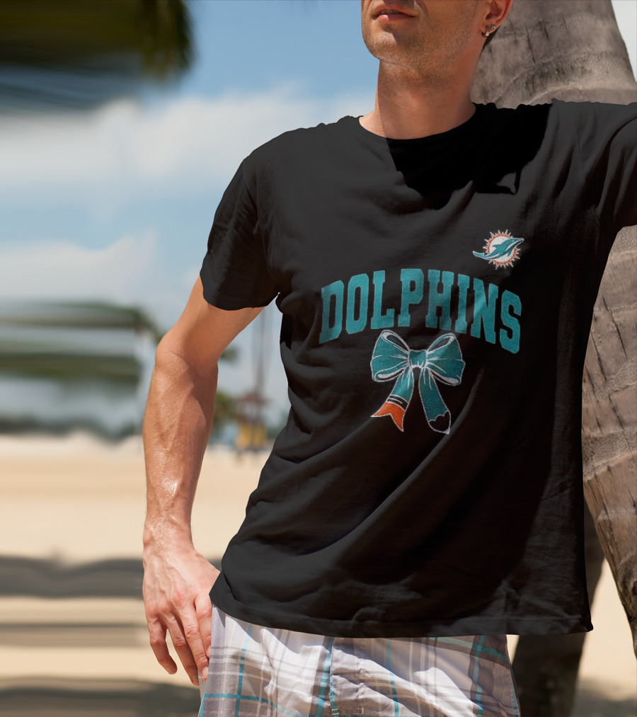 Miami Dolphins Dolphins Ribbon T-Shirt