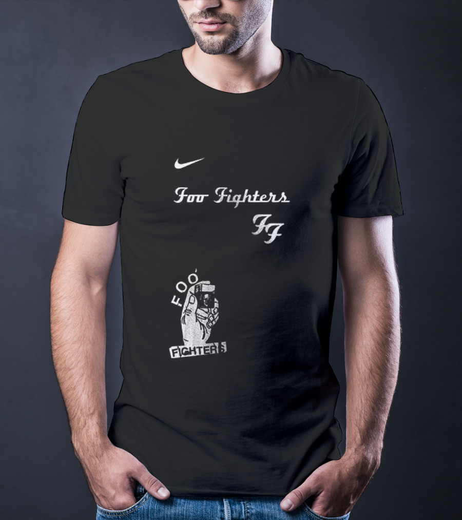 Foo Fighters Nike Do You Love Rock N Roll Skull Tattoo T-Shirt
