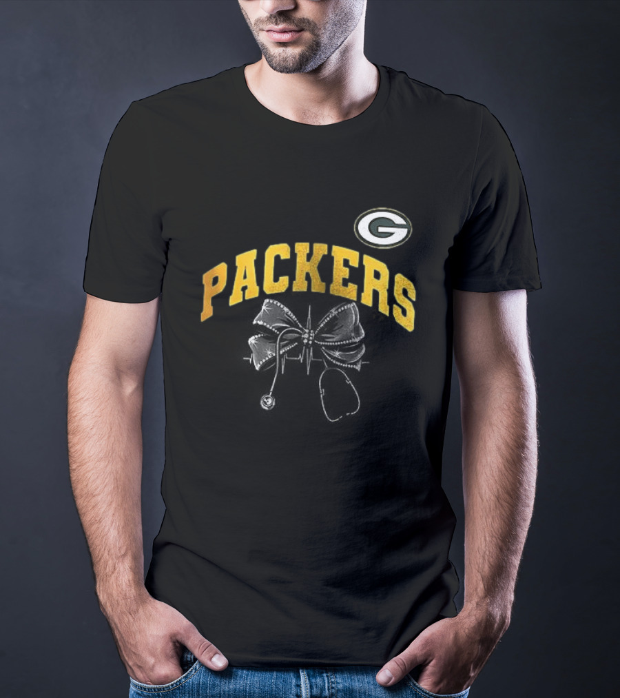 Green Bay Packers Nurse By Heart By Soul Fan T-Shirt
