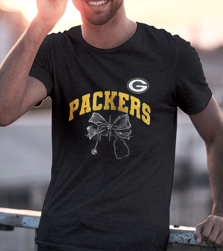 Green Bay Packers Nurse By Heart By Soul Fan T-Shirt