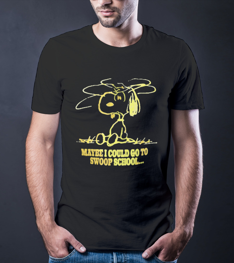 Snoopy Maybe I Could Go To Swoop School Peanuts Comic T-Shirt
