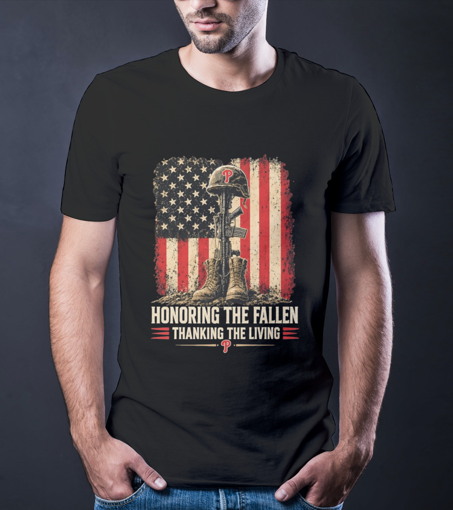 Philadelphia Phillies Honoring The Fallen Thanking The Living Armed Forces Day T-Shirt