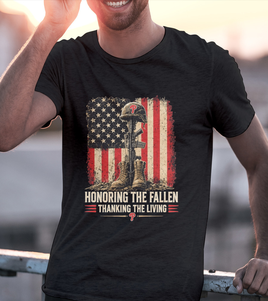 Philadelphia Phillies Honoring The Fallen Thanking The Living Armed Forces Day T-Shirt
