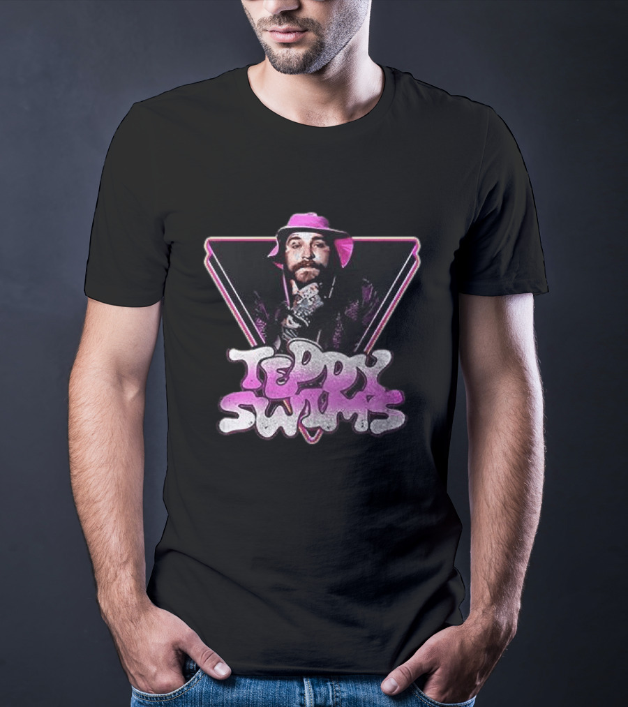 Teddy Swims Retro Triangle Graphic With Pink And Purple Accents T-Shirt