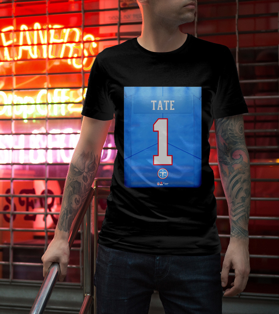 Carnell Tate 1 Jersey Tennessee Titans NFL 2026 Draft T-Shirt