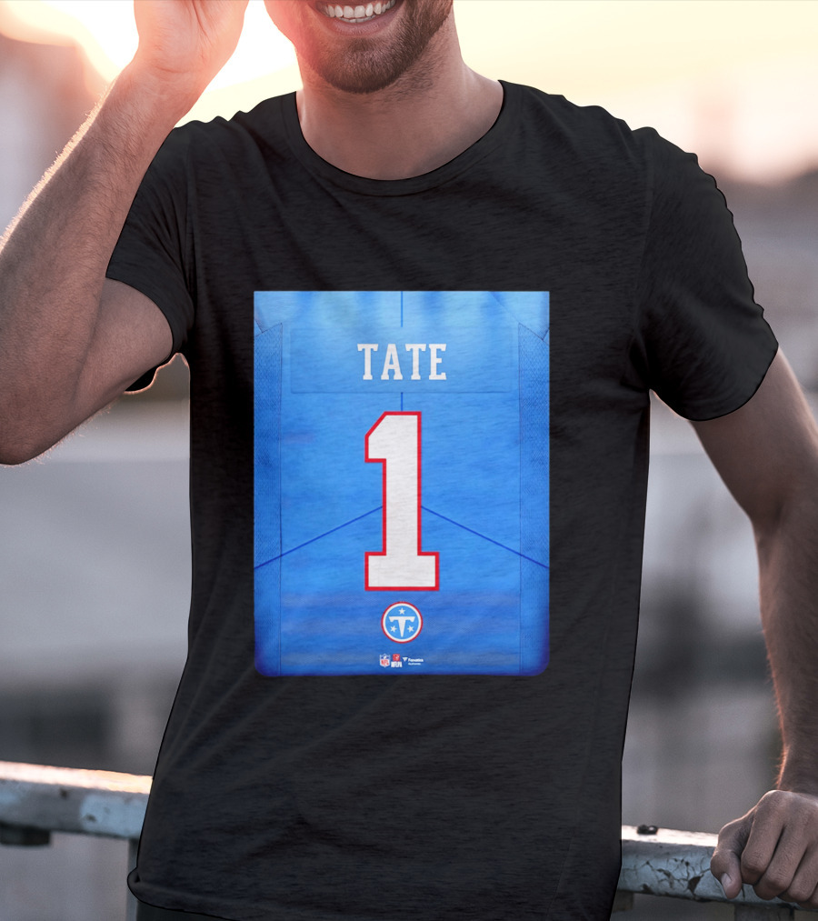 Carnell Tate 1 Jersey Tennessee Titans NFL 2026 Draft T-Shirt