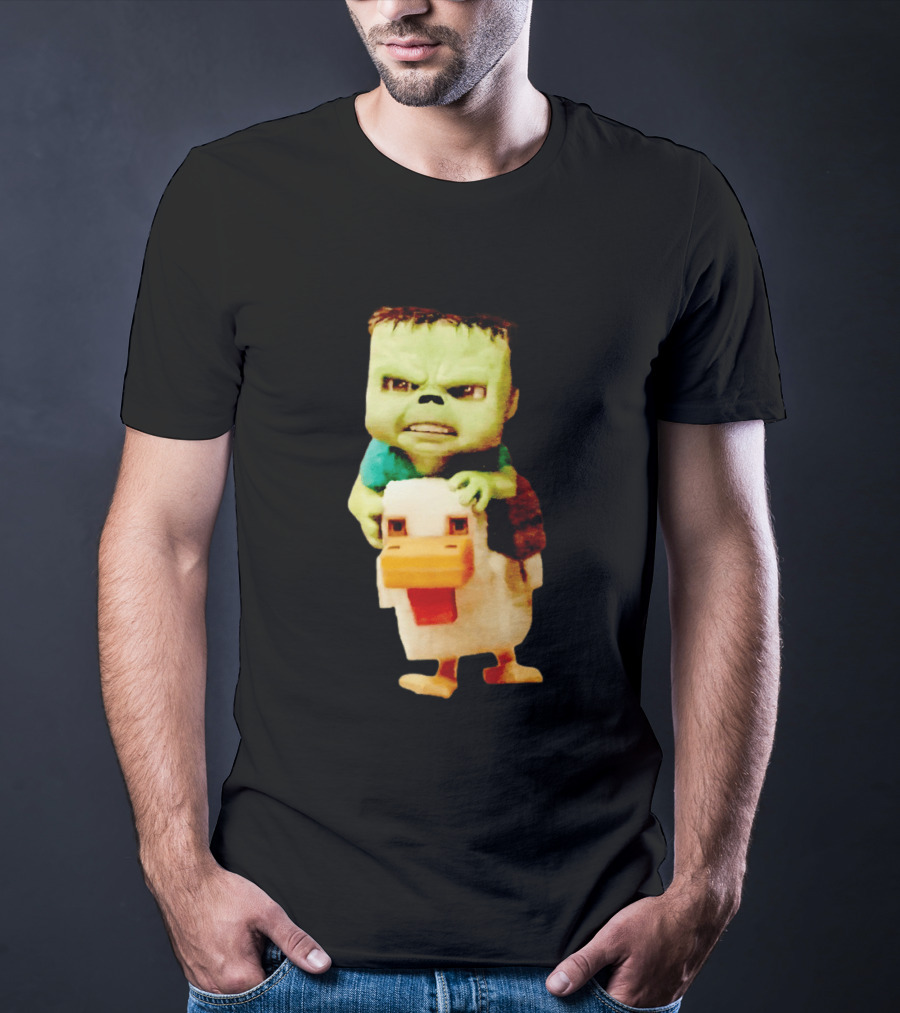 Minecraft Chicken Jockey Frankenstein Mashup T-Shirt
