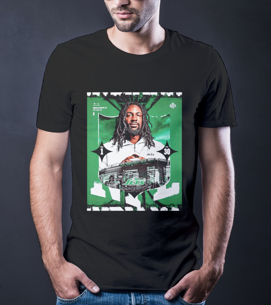 Omar Cooper Jr. Wide Receiver New York Jets 2026 Draft Pick 1 MetLife Stadium T-Shirt