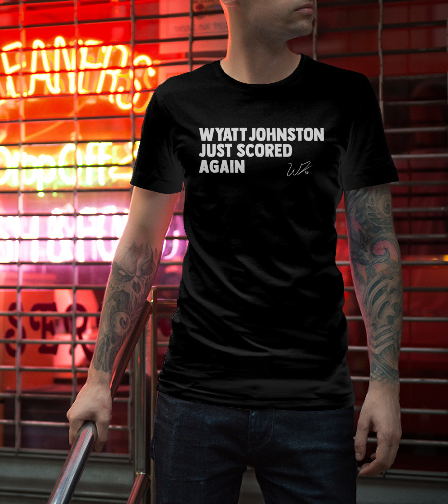 Wyatt Johnston Scored Again WP Signature T-Shirt