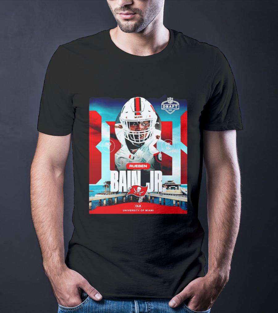 Rueben Bain Jr Tampa Bay Buccaneers NFL Draft 2026 University Of Miami T-Shirt