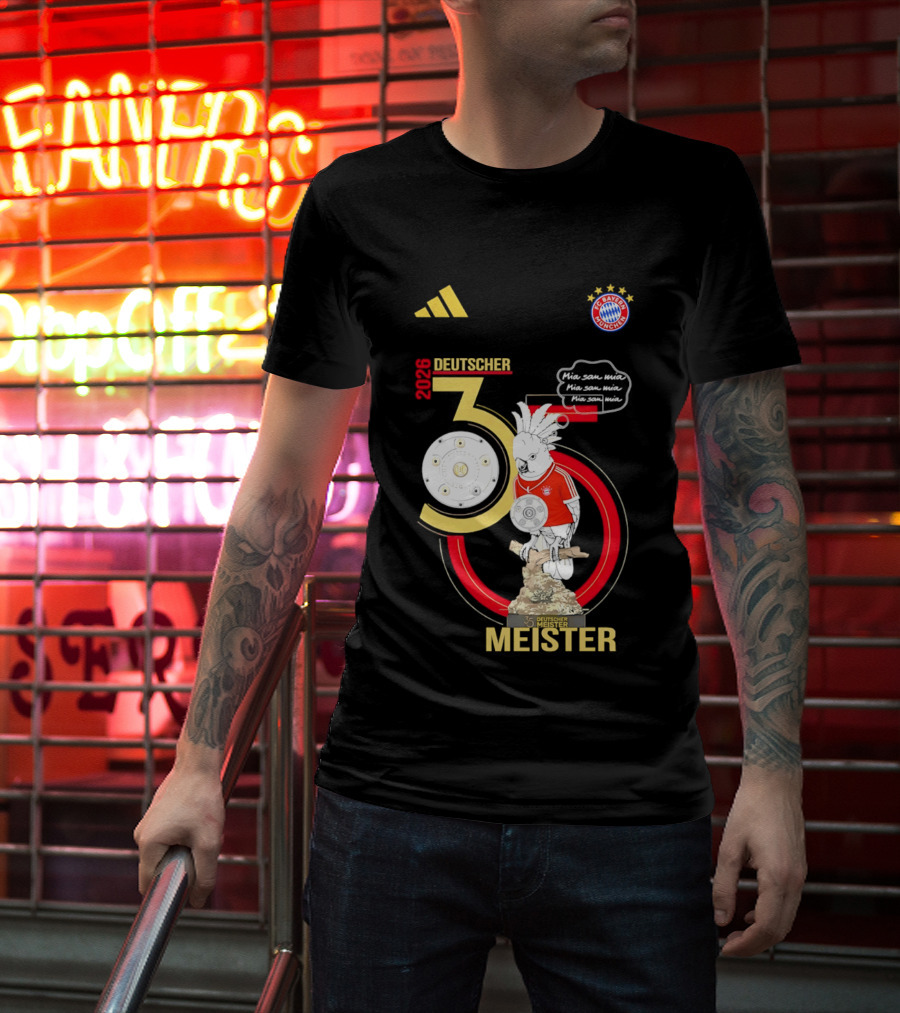 FC Bayern Munich Deutscher Meister 35 Bundes Liga Trophy 2026 T-Shirt