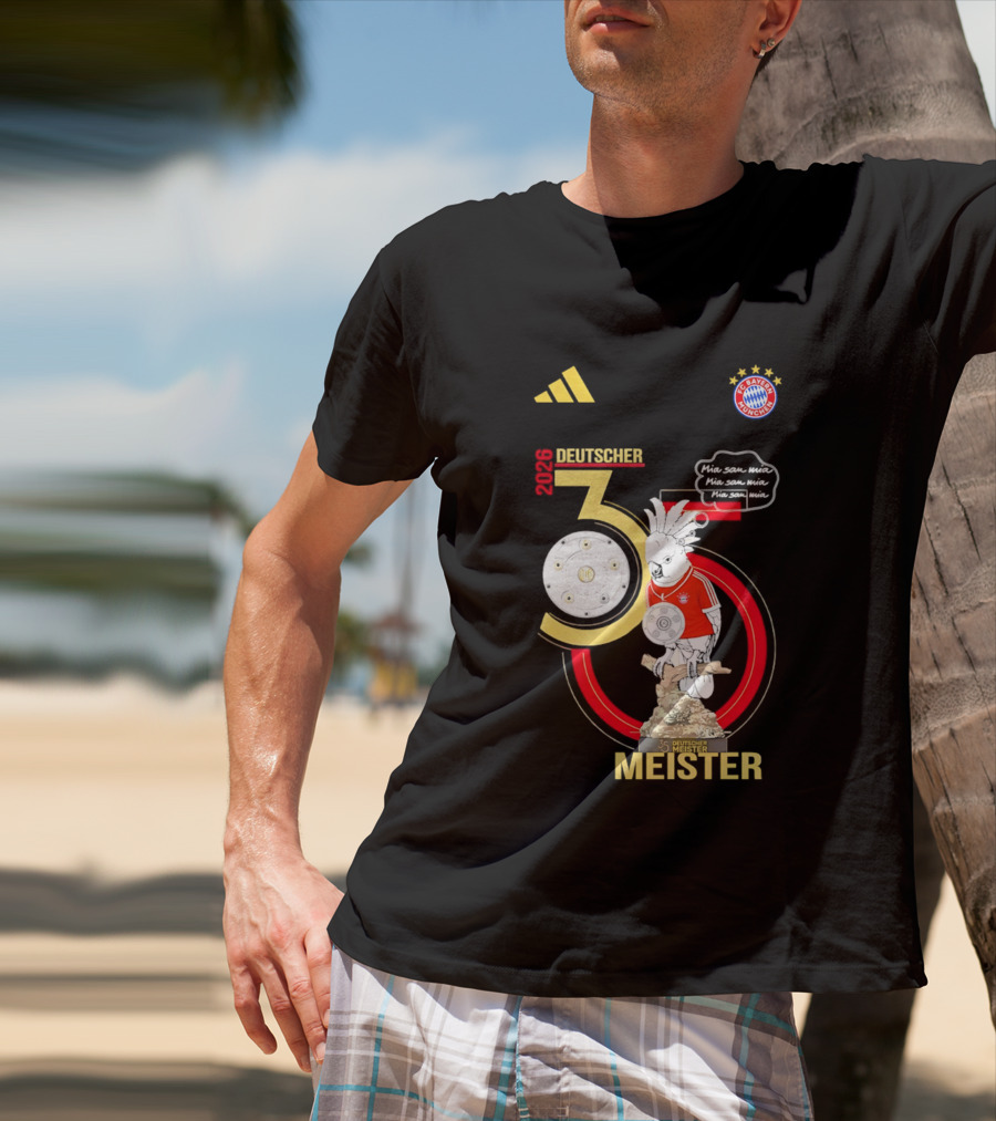 FC Bayern Munich Deutscher Meister 35 Bundes Liga Trophy 2026 T-Shirt