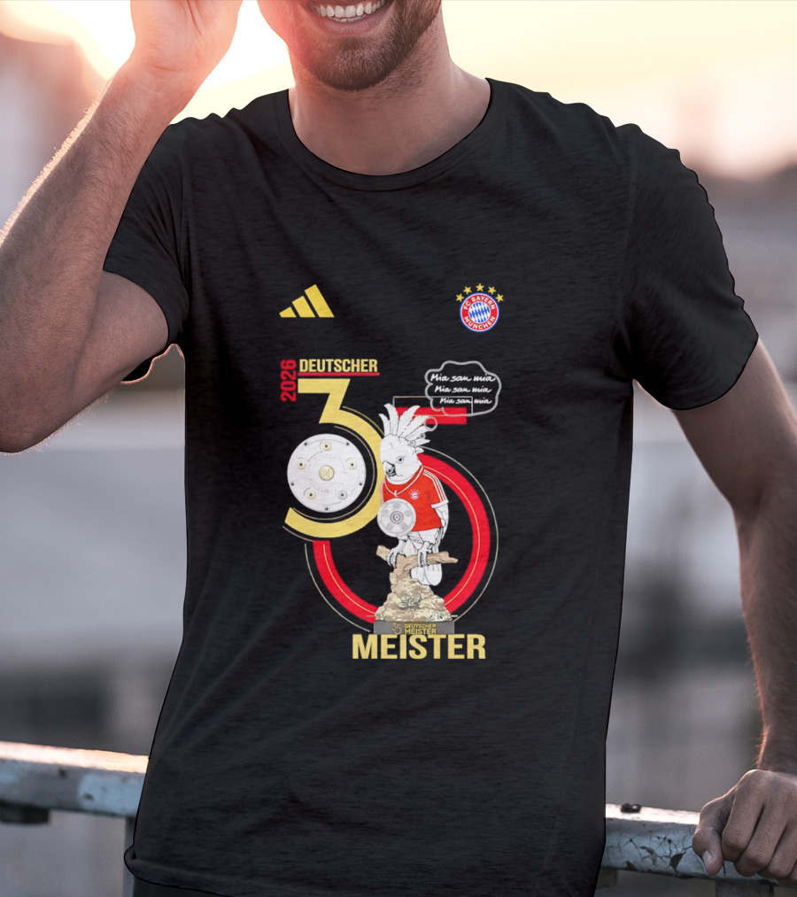 FC Bayern Munich Deutscher Meister 35 Bundes Liga Trophy 2026 T-Shirt