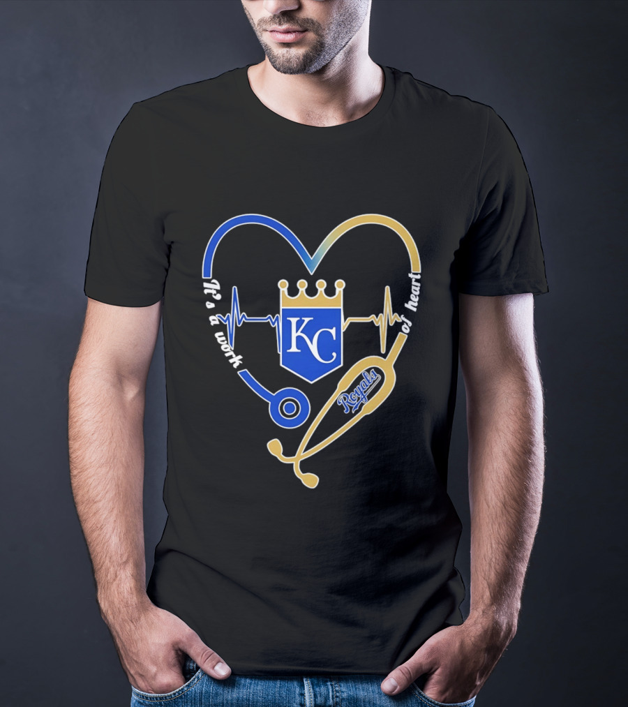 Kansas City Royals Stethoscope Heartbeat It's A Work Of Heart 2026 T-Shirt