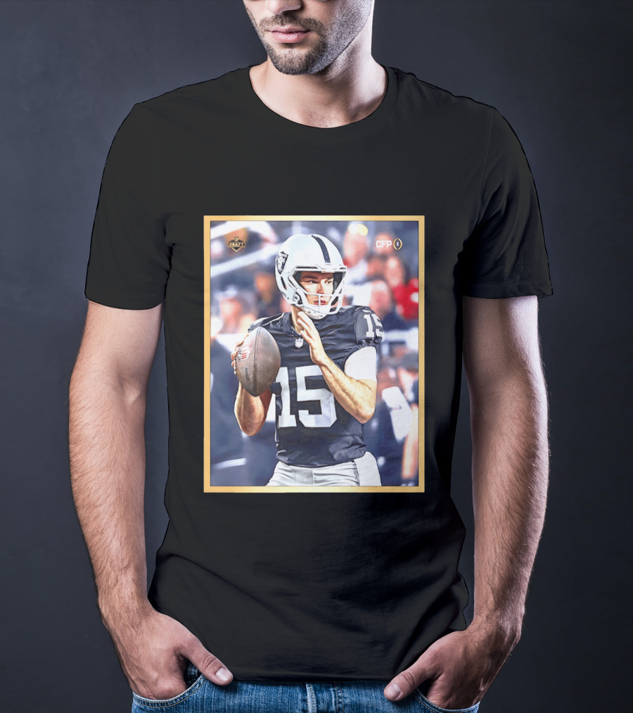 Fernando Mendoza 15 Las Vegas Raiders CFP Draft 2026 T-Shirt