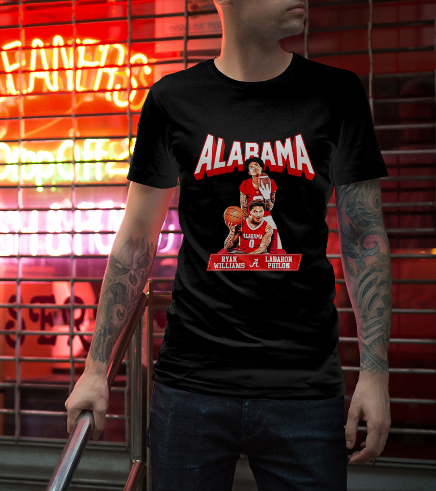 Alabama Crimson Tide Ryan Williams Labaron Philon Basketball Football T-Shirt
