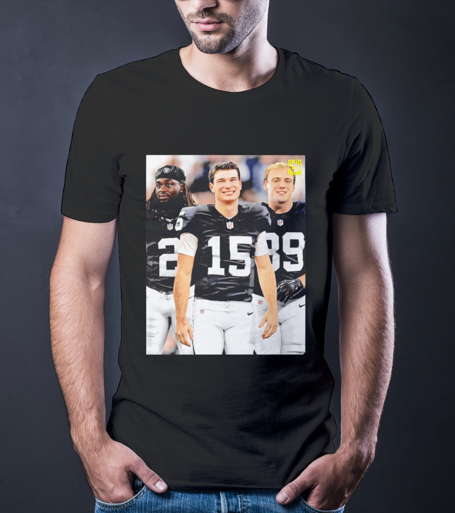 Las Vegas Raiders Kirk Cousins Fernando Mendoza Ashton Jeanty Gridiron T-Shirt