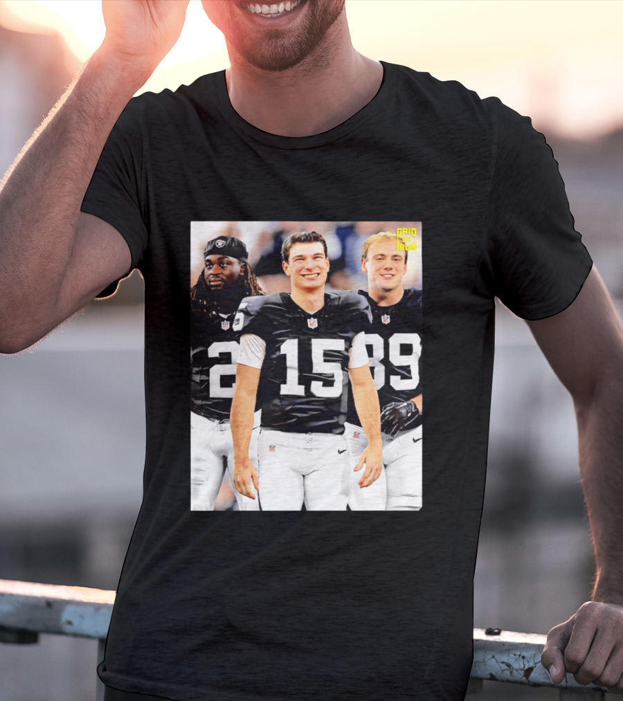 Las Vegas Raiders Kirk Cousins Fernando Mendoza Ashton Jeanty Gridiron T-Shirt