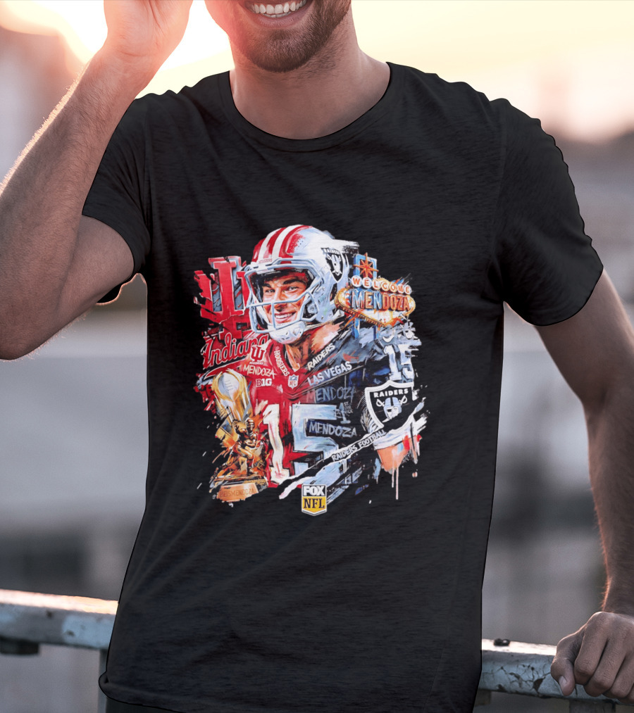 Las Vegas Raiders Welcome Fernando Mendoza Indiana Hoosiers NFL Raiders Football T-Shirt