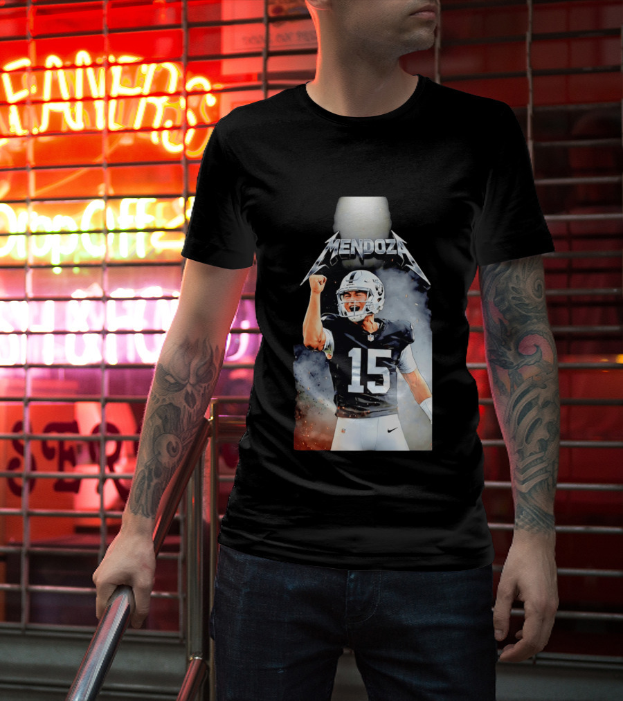 Mendoza 15 Las Vegas Raiders Metal T-Shirt