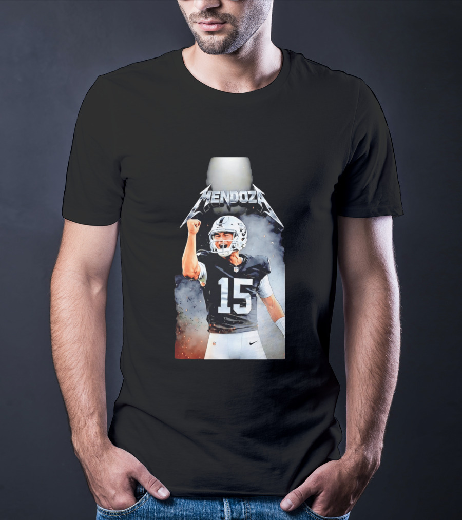 Mendoza 15 Las Vegas Raiders Metal T-Shirt