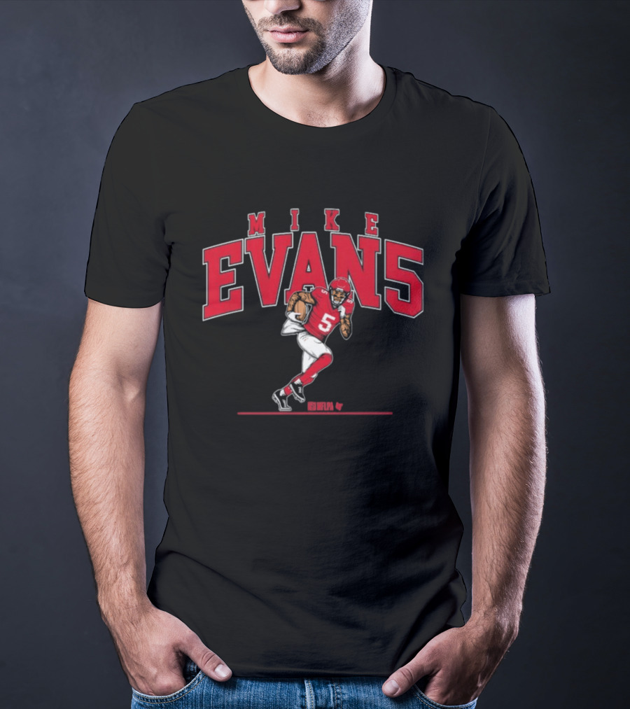 MIKE EVANS EVAN5 Football Red Jersey T-Shirt